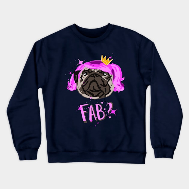 FAB PUG Crewneck Sweatshirt by FandomizedRose